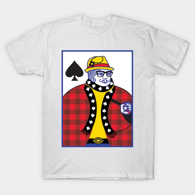 Hipster King of Spades T-Shirt by deancoledesign